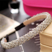 将图片加载到图库查看器，1Pc Crystal Rhinestone Pearl Hair Hoop Headband Bridal Wedding Hair Accessories Girl Beauty Headwear Headdress Women Headpieces
