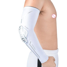 将图片加载到图库查看器，1PC Sport Black Arm Guard Compression Sleeves Sports Fitness Elastic Elbow Protective Pad Outdoor Basketball Football Sleeves For UV Summer Sun Protection Men Athletic Arm Cover
