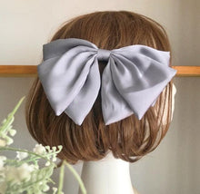 将图片加载到图库查看器，1PC Winter Velvet Bowknot Hair Clips Hand Tie Large Pigtail Bows Hairpin For Women Girls Satin Temperament Elegant Fashion Hairgrips Accessories For Party
