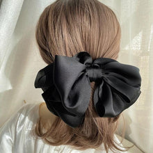 将图片加载到图库查看器，1PC Winter Velvet Bowknot Hair Clips Hand Tie Large Pigtail Bows Hairpin For Women Girls Satin Temperament Elegant Fashion Hairgrips Accessories For Party
