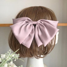 将图片加载到图库查看器，1PC Winter Velvet Bowknot Hair Clips Hand Tie Large Pigtail Bows Hairpin For Women Girls Satin Temperament Elegant Fashion Hairgrips Accessories For Party
