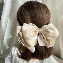 将图片加载到图库查看器，1PC Winter Velvet Bowknot Hair Clips Hand Tie Large Pigtail Bows Hairpin For Women Girls Satin Temperament Elegant Fashion Hairgrips Accessories For Party
