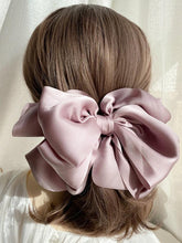 将图片加载到图库查看器，1PC Winter Velvet Bowknot Hair Clips Hand Tie Large Pigtail Bows Hairpin For Women Girls Satin Temperament Elegant Fashion Hairgrips Accessories For Party
