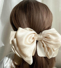 将图片加载到图库查看器，1PC Winter Velvet Bowknot Hair Clips Hand Tie Large Pigtail Bows Hairpin For Women Girls Satin Temperament Elegant Fashion Hairgrips Accessories For Party
