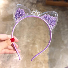 将图片加载到图库查看器，1Pcs Cute Cat Ears Headband Baby Girls Hairband Korean Children Princess Kids Gift Hair Band Props Party Girls Gorgeous Hair Accessories For Women
