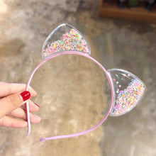 将图片加载到图库查看器，1Pcs Cute Cat Ears Headband Baby Girls Hairband Korean Children Princess Kids Gift Hair Band Props Party Girls Gorgeous Hair Accessories For Women
