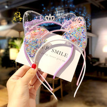 将图片加载到图库查看器，1Pcs Cute Cat Ears Headband Baby Girls Hairband Korean Children Princess Kids Gift Hair Band Props Party Girls Gorgeous Hair Accessories For Women
