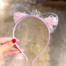 将图片加载到图库查看器，1Pcs Cute Cat Ears Headband Baby Girls Hairband Korean Children Princess Kids Gift Hair Band Props Party Girls Gorgeous Hair Accessories For Women
