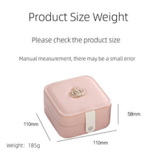 将图片加载到图库查看器，1pcs Double Layer Storage Box For Men And Women Large Capacity Leather Jewelry Box Hardware Latch Travel Portable Flip Lid Palm Jewelry Box Jewelry Box for Women Girls Necklace Ring Storage Organizer 2 Layers Large PU-Leathers Jewelry Case
