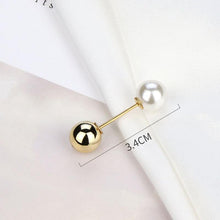 Load image into Gallery viewer, 1pcs Fashion Pearl Fixed Strap Charm Safety Pin Sweater Cardigan Clip Brooches Rhinestone Metal Jewelry Sweater Shawl Clips Faux Crystal and Pearl Pins for Fixing on Sweaters
