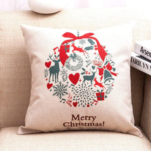 将图片加载到图库查看器，1Pcs Happy New Year Christmas Decorations Pillows Cover Merry Christmas Throw Cushion Covers Tree Reindeer Star Pillow Case For Party Home Decoration 45x45CM
