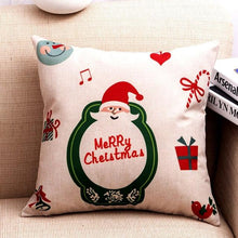 将图片加载到图库查看器，1Pcs Happy New Year Christmas Decorations Pillows Cover Merry Christmas Throw Cushion Covers Tree Reindeer Star Pillow Case For Party Home Decoration 45x45CM
