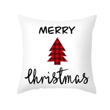 将图片加载到图库查看器，1Pcs Happy New Year Christmas Decorations Pillows Cover Merry Christmas Throw Cushion Covers Tree Reindeer Star Pillow Case For Party Home Decoration 45x45CM
