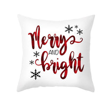 将图片加载到图库查看器，1Pcs Happy New Year Christmas Decorations Pillows Cover Merry Christmas Throw Cushion Covers Tree Reindeer Star Pillow Case For Party Home Decoration 45x45CM
