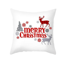 将图片加载到图库查看器，1Pcs Happy New Year Christmas Decorations Pillows Cover Merry Christmas Throw Cushion Covers Tree Reindeer Star Pillow Case For Party Home Decoration 45x45CM
