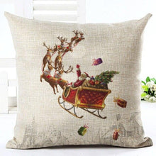 将图片加载到图库查看器，1Pcs Happy New Year Christmas Decorations Pillows Cover Merry Christmas Throw Cushion Covers Tree Reindeer Star Pillow Case For Party Home Decoration 45x45CM
