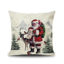 将图片加载到图库查看器，1Pcs Happy New Year Christmas Decorations Pillows Cover Merry Christmas Throw Cushion Covers Tree Reindeer Star Pillow Case For Party Home Decoration 45x45CM
