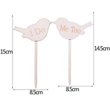 将图片加载到图库查看器，1Pcs Hollow Letter Love Just Married Mr &amp; Mrs Cake Topper Mr and Mrs Cake Toppers Wooden Wedding Cake Topper Party Cake Decoration Mr And Mrs Cake Topper Bride and Groom Wooden Wedding Cake Topper For Wedding Party Supplies

