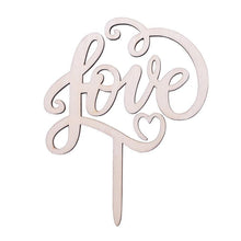将图片加载到图库查看器，1Pcs Hollow Letter Love Just Married Mr &amp; Mrs Cake Topper Mr and Mrs Cake Toppers Wooden Wedding Cake Topper Party Cake Decoration Mr And Mrs Cake Topper Bride and Groom Wooden Wedding Cake Topper For Wedding Party Supplies
