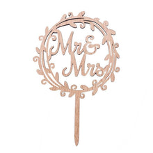 将图片加载到图库查看器，1Pcs Hollow Letter Love Just Married Mr &amp; Mrs Cake Topper Mr and Mrs Cake Toppers Wooden Wedding Cake Topper Party Cake Decoration Mr And Mrs Cake Topper Bride and Groom Wooden Wedding Cake Topper For Wedding Party Supplies
