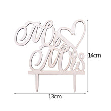 将图片加载到图库查看器，1Pcs Hollow Letter Love Just Married Mr &amp; Mrs Cake Topper Mr and Mrs Cake Toppers Wooden Wedding Cake Topper Party Cake Decoration Mr And Mrs Cake Topper Bride and Groom Wooden Wedding Cake Topper For Wedding Party Supplies

