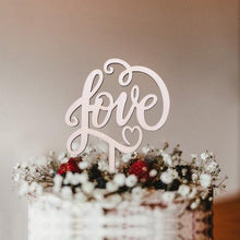 将图片加载到图库查看器，1Pcs Hollow Letter Love Just Married Mr &amp; Mrs Cake Topper Mr and Mrs Cake Toppers Wooden Wedding Cake Topper Party Cake Decoration Mr And Mrs Cake Topper Bride and Groom Wooden Wedding Cake Topper For Wedding Party Supplies
