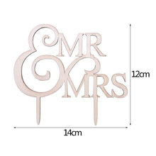 将图片加载到图库查看器，1Pcs Hollow Letter Love Just Married Mr &amp; Mrs Cake Topper Mr and Mrs Cake Toppers Wooden Wedding Cake Topper Party Cake Decoration Mr And Mrs Cake Topper Bride and Groom Wooden Wedding Cake Topper For Wedding Party Supplies
