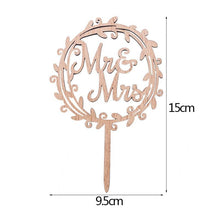 将图片加载到图库查看器，1Pcs Hollow Letter Love Just Married Mr &amp; Mrs Cake Topper Mr and Mrs Cake Toppers Wooden Wedding Cake Topper Party Cake Decoration Mr And Mrs Cake Topper Bride and Groom Wooden Wedding Cake Topper For Wedding Party Supplies
