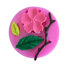 Load image into Gallery viewer, 1pcs Silicone Flower Mold Peach Blossom Shape Mold Fondant Patisserie Candy Bar Mould Cake Mold Decoration Kitchen Baking Accessories Peach Blossom Shape Fondant Molds Silicone Baking Mold

