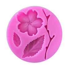 Load image into Gallery viewer, 1pcs Silicone Flower Mold Peach Blossom Shape Mold Fondant Patisserie Candy Bar Mould Cake Mold Decoration Kitchen Baking Accessories Peach Blossom Shape Fondant Molds Silicone Baking Mold
