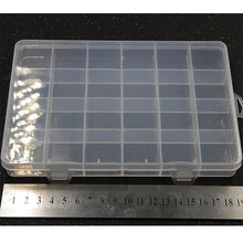 Load image into Gallery viewer, 1pcs Square Transparent Plastic Storage Box Case 10/24 Slot Adjustable for Jewelry Beads Earring Case Organizer Plastic Pearl Container for Jewelry and Other Cosmetic Products
