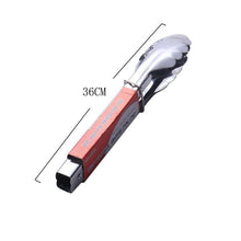 Load image into Gallery viewer, 1pcs Stainless Steel Kitchen Tong Heat Resistant Hollow-Out Barbecue Tongs Food Tongs Kitchen Tools BBQ Tools Accessories Stainless Steel Food Tongs Cooking Clips Buffet BBQ Tongs
