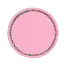 将图片加载到图库查看器，1PCS Universal 7cm Car Style Coasters Pad Pink Cup Holder Mat Rhinestone Waterproof Anti Slip Vehicle Bling Car Coasters Pink PVC Travel Auto Cup Holder Insert Coaster Anti Slip Crystal Vehicle Interior Accessories Cup Mats For Women Girl
