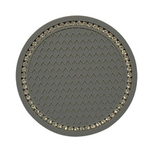 将图片加载到图库查看器，1PCS Universal 7cm Car Style Coasters Pad Pink Cup Holder Mat Rhinestone Waterproof Anti Slip Vehicle Bling Car Coasters Pink PVC Travel Auto Cup Holder Insert Coaster Anti Slip Crystal Vehicle Interior Accessories Cup Mats For Women Girl
