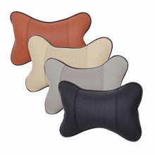 Load image into Gallery viewer, 1pcs Universal Car Neck Pillows PVC Leather Breathable Mesh Auto Car Neck Rest Headrest Cushion  Headrest Pillow Pillow Neck Pillows Both Side Pu Leather Pack Headrest Fit for Most Cars Filled Fiber Universal Car Pillow Car Interior Accessories
