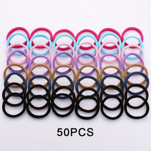 将图片加载到图库查看器，1Set 4cm Girls Cute Colorful Elastic Hair Bands Children Lovely Ponytail Holder Scrunchies Hair Ties Headbands Fashion Hairgrips Accessories For Party
