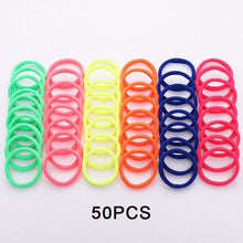 将图片加载到图库查看器，1Set 4cm Girls Cute Colorful Elastic Hair Bands Children Lovely Ponytail Holder Scrunchies Hair Ties Headbands Fashion Hairgrips Accessories For Party
