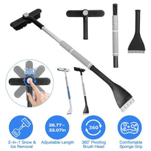 Load image into Gallery viewer, 2-in-1 Automobile Snow Shovel Frost Removal with 360¬∞ Pivoting Brush Head
