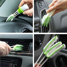Load image into Gallery viewer, 2 In 1 Car Air-Conditioner Outlet Cleaning Tool Multi-purpose Dust Brush Car Accessories Interior Multi-purpose Brush Cleaning Automotive Air Conditioner Cleaner Brush Dust Collector Cleaning Cloth Tool Hand Held Magic Brush Blind Duster for Cars
