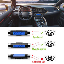 将图片加载到图库查看器，2 In 1 Car Vehicle LCD Digital Display Automotive Thermometer Clock Portable Car Auto Dashboard Digital Clocks with Black Light And LCD Screen Adjustable Vehicle Temperature Gauge Support Clock
