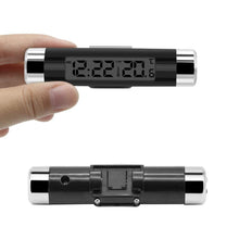 将图片加载到图库查看器，2 In 1 Car Vehicle LCD Digital Display Automotive Thermometer Clock Portable Car Auto Dashboard Digital Clocks with Black Light And LCD Screen Adjustable Vehicle Temperature Gauge Support Clock
