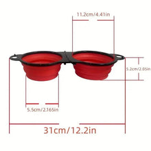 Load image into Gallery viewer, 2-in-1 Collapsible Double Dog Bowl

