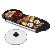 Load image into Gallery viewer, 2-in-1 Electric Hot Pot with Bbq Grill Cooker 2200W
