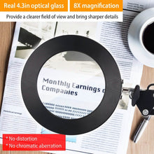 Load image into Gallery viewer, 2-in-1 LED Magnifier Desk Lamp with 8x Magnifying Glass
