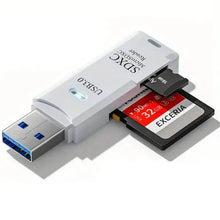 将图片加载到图库查看器，2-in-1 Multi Card Reader USB 3.0 Micro SD TF Card Memory Flash Drive Adapter
