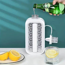Load image into Gallery viewer, 2-in-1 Portable Ice Ball Maker Kettle With 17 Grids Flat Body Lid Cooling Ice Pop/Cube Molds
