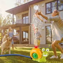 Load image into Gallery viewer, 2-in-1 Snail Water Sprinkler Baseball Toy with 2 Sprinkler Nozzles
