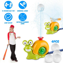 Load image into Gallery viewer, 2-in-1 Snail Water Sprinkler Baseball Toy with 2 Sprinkler Nozzles
