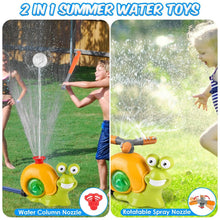Load image into Gallery viewer, 2-in-1 Snail Water Sprinkler Baseball Toy with 2 Sprinkler Nozzles
