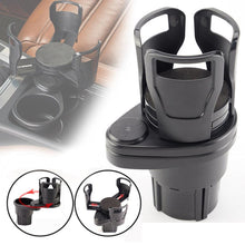 将图片加载到图库查看器，2 In 1 Vehicle-mounted Slip-proof Cup Holder 360 Degree Rotating Water Car Cup Holder Multifunctional Dual Holder Car Cup Holder, Multifunction Car Drink Holder Adapter, Mount Extender with 360° Rotating Adjustable Base Auto Accessory
